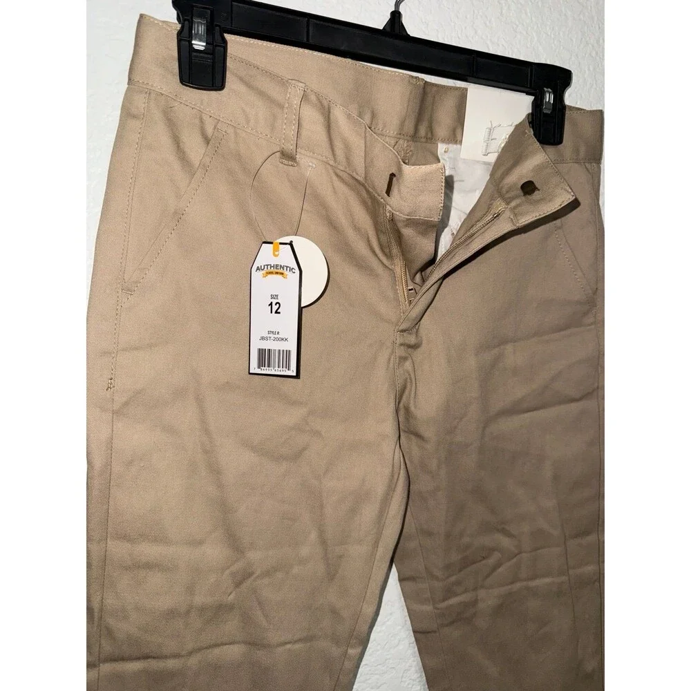 Authentic School Uniform Boys Khaki Chino Pants Size 12 yrs NWT